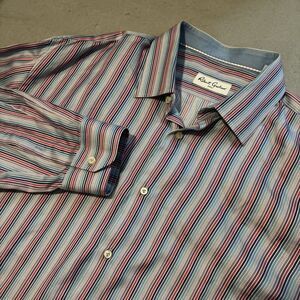 Robert Graham Shirt Knowledge Wisdom Truth‎ Size 46/18 34/35 Stripes Multicolor